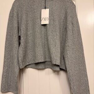 Zara Light Gray Knit Pullover